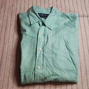 Ralph Lauren men's "custom fit" mint green button down long sleeve large